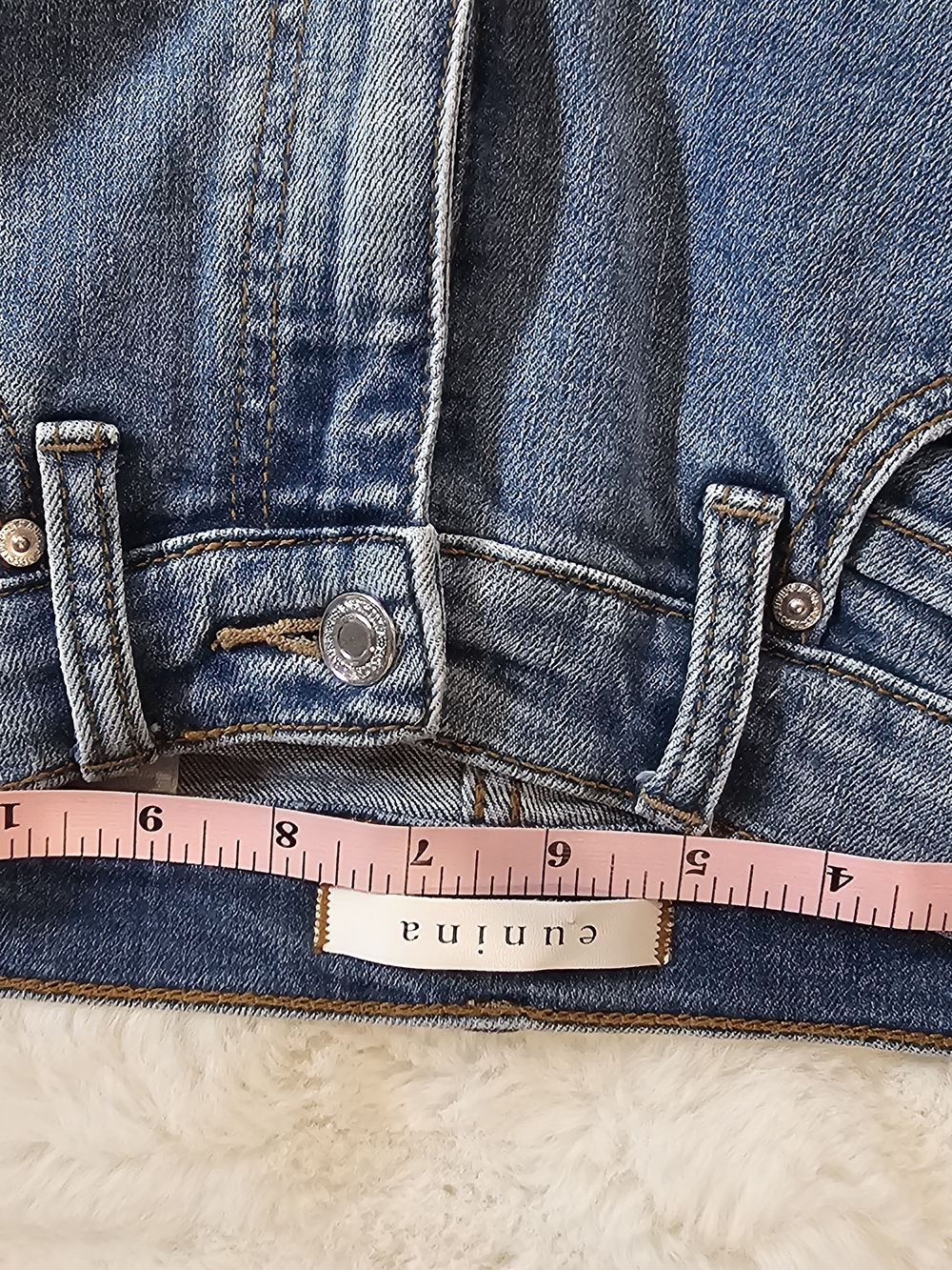 Eunina Straight Leg Jeans Cropped Denim High Rise Light Wash Women’s Size 26